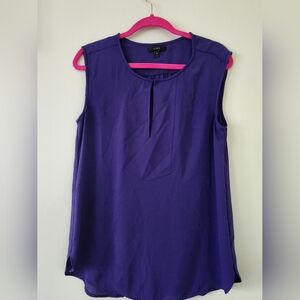 J. Crew Women's Vibrant Purple Sleeveless Blouse